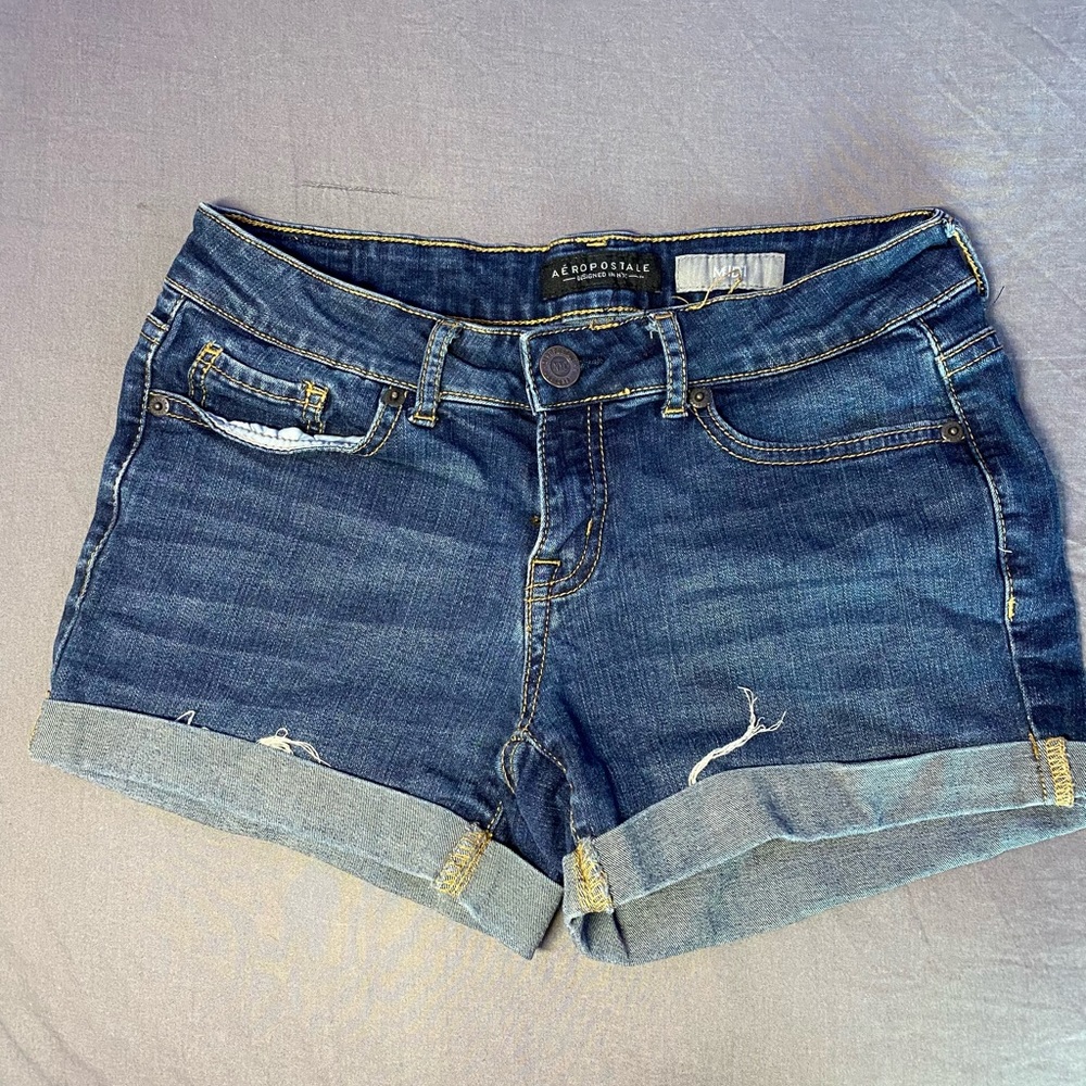 Aeropostal MIDI Denim Jean Shorts (pair 1)